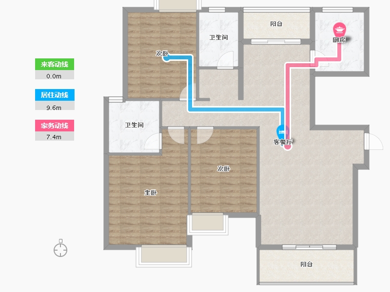 福建省-宁德市-屏南华阳小区一期-120.47-户型库-动静线