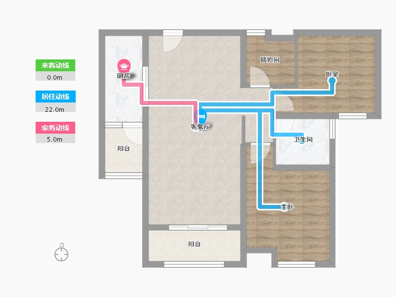 江苏省-宿迁市-中豪·运河澜湾-81.60-户型库-动静线