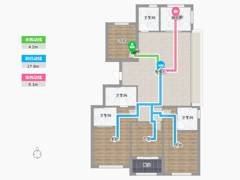 浙江省-湖州市-滨江棕榈十里春晓-114.99-户型库-动静线