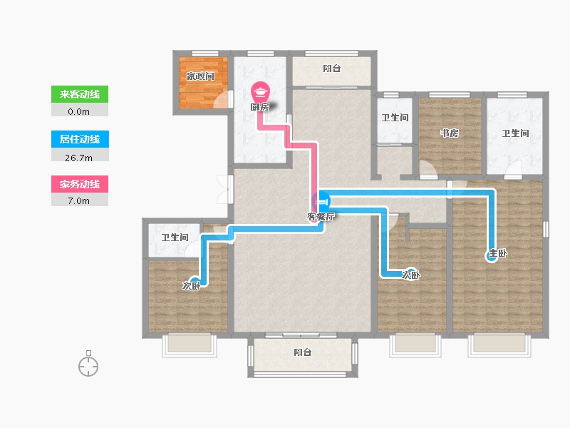 河北省-唐山市-瑞宫•天屿湾-170.03-户型库-动静线