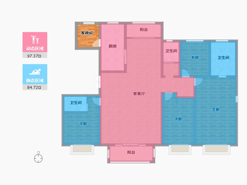 河北省-唐山市-瑞宫•天屿湾-170.03-户型库-动静分区