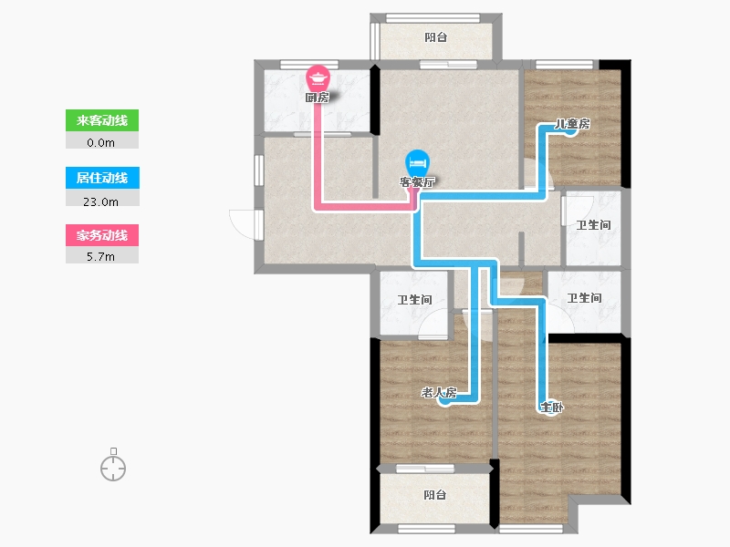 福建省-宁德市-龙芝富春茶城-87.09-户型库-动静线