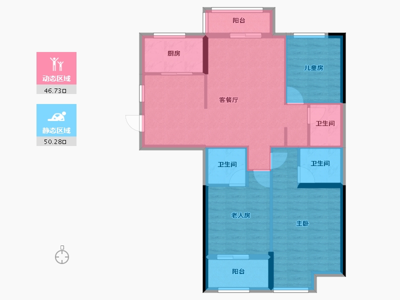 福建省-宁德市-龙芝富春茶城-87.09-户型库-动静分区