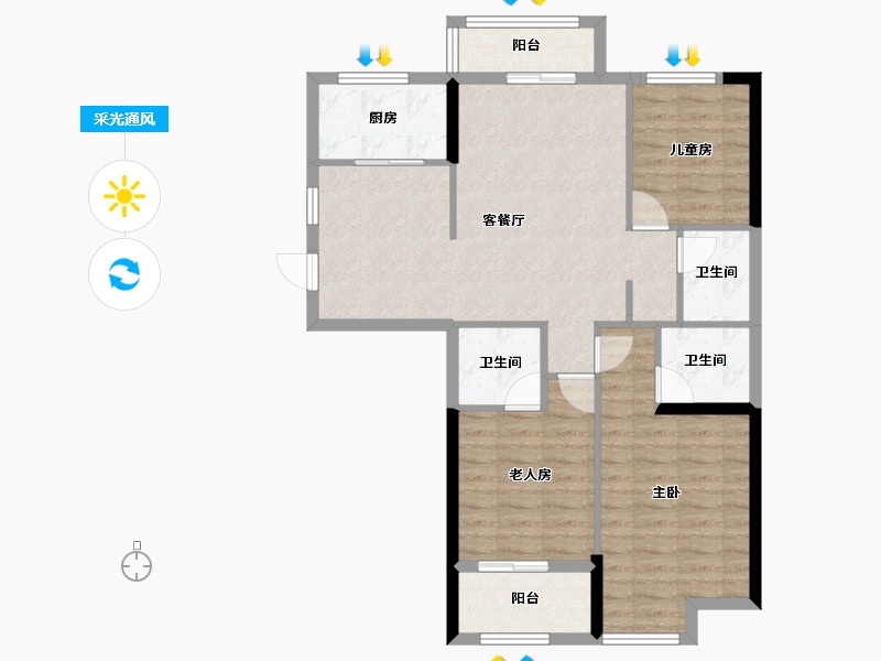 福建省-宁德市-龙芝富春茶城-87.09-户型库-采光通风