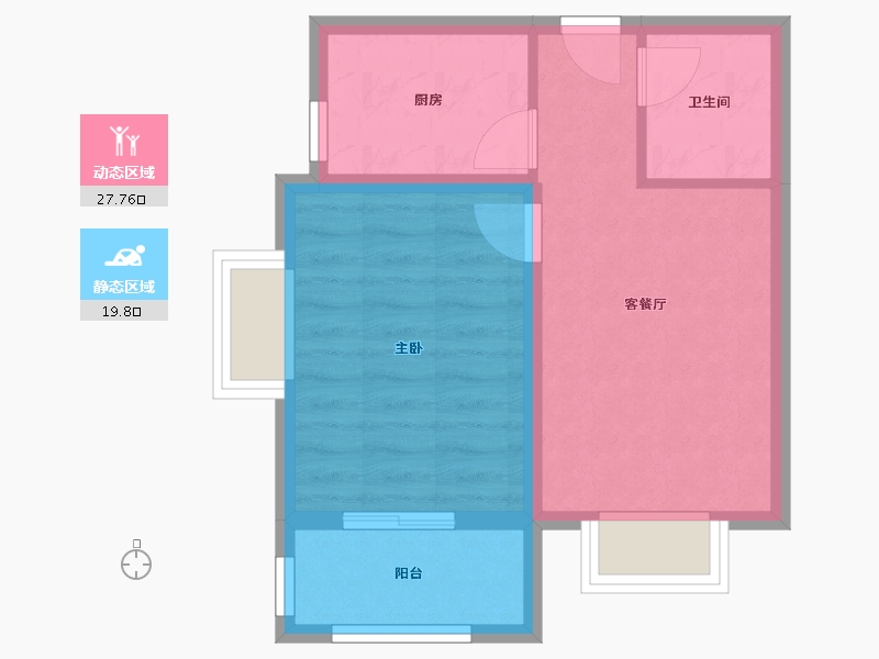 山东省-威海市-东方夏威夷嘉盛苑小区-41.93-户型库-动静分区