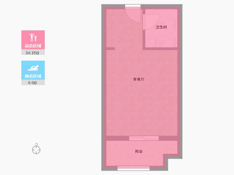 山东省-威海市-东方夏威夷嘉盛苑小区-26.86-户型库-动静分区