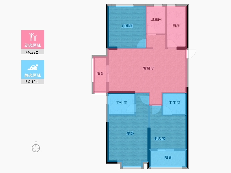 福建省-宁德市-龙芝富春茶城-92.01-户型库-动静分区