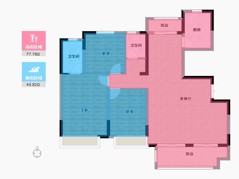 河南省-商丘市-虞城建业湖山境-115.20-户型库-动静分区