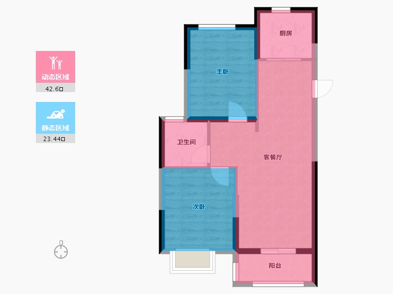 浙江省-嘉兴市-吉翔悦秀-59.11-户型库-动静分区