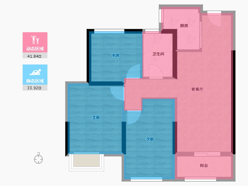 浙江省-嘉兴市-吉翔悦秀-67.11-户型库-动静分区