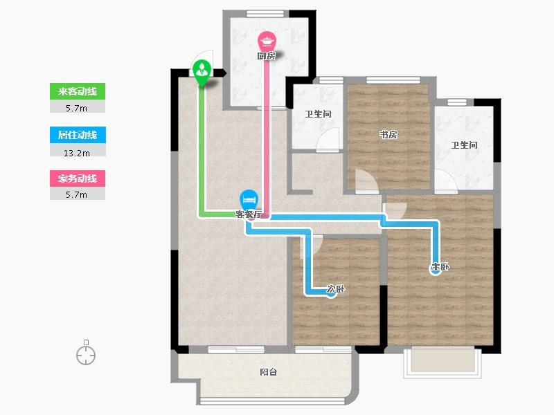 浙江省-宁波市-中交·蔚泱云城-102.05-户型库-动静线