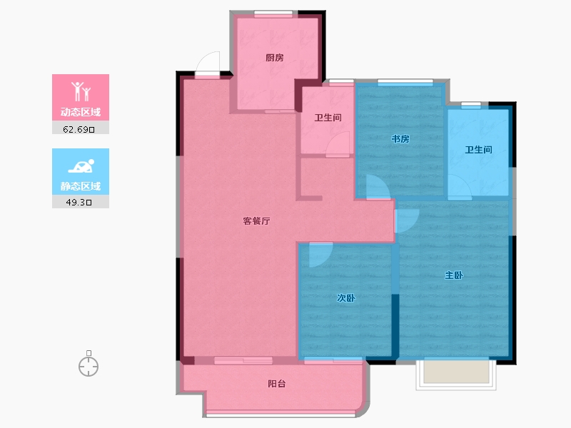 浙江省-宁波市-中交·蔚泱云城-102.05-户型库-动静分区