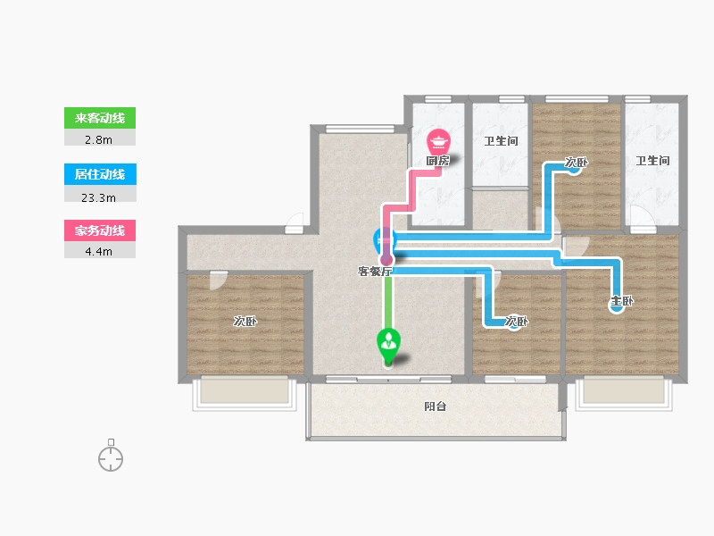 河南省-信阳市-信阳碧桂园领墅-114.40-户型库-动静线