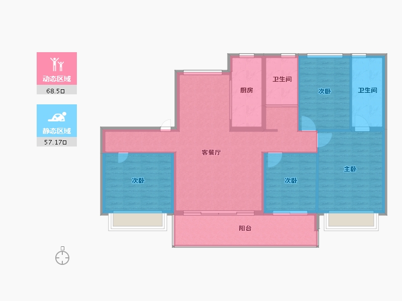 河南省-信阳市-信阳碧桂园领墅-114.40-户型库-动静分区