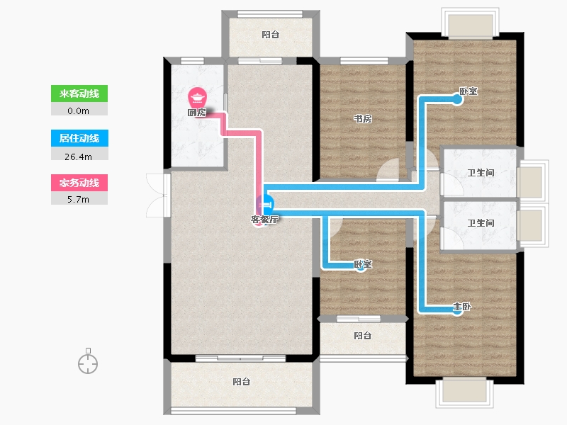 福建省-宁德市-天润国际-130.04-户型库-动静线