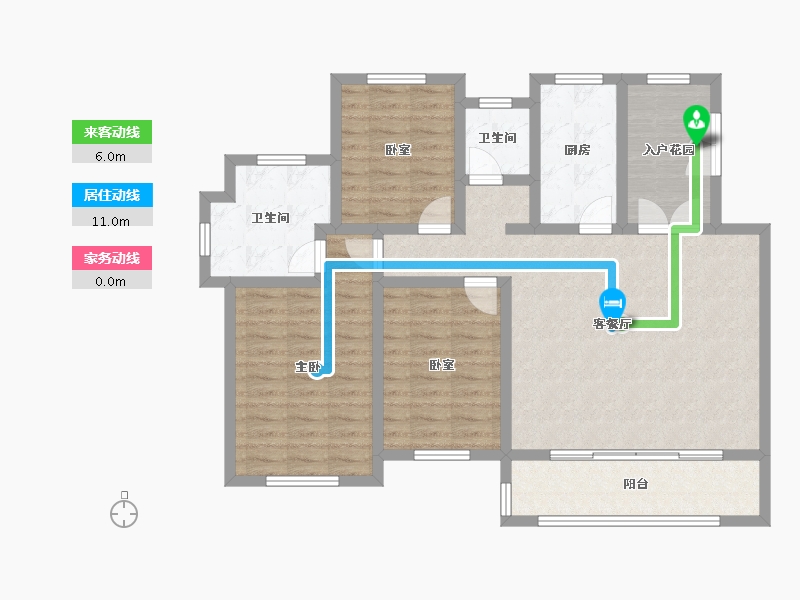 江苏省-宿迁市-中豪·运河澜湾-103.21-户型库-动静线