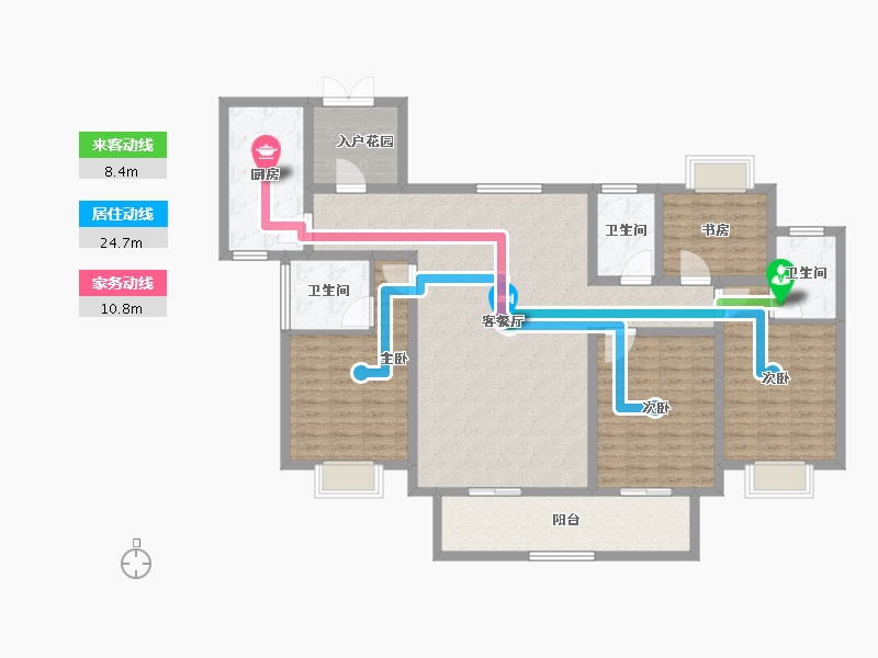 江西省-上饶市-华云·状元府-144.87-户型库-动静线