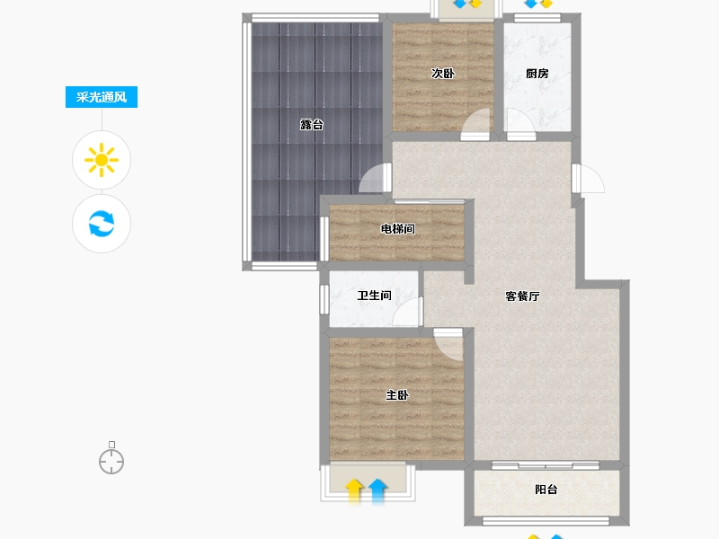 四川省-南充市-泰和盛世豪庭-97.14-户型库-采光通风