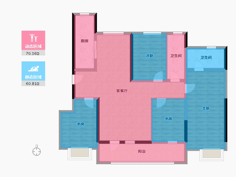 山西省-太原市-中国铁建·青秀嘉苑-116.76-户型库-动静分区