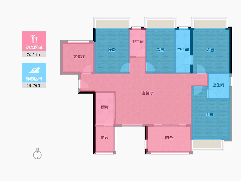 广东省-梅州市-兴宁胜雄花园-117.99-户型库-动静分区