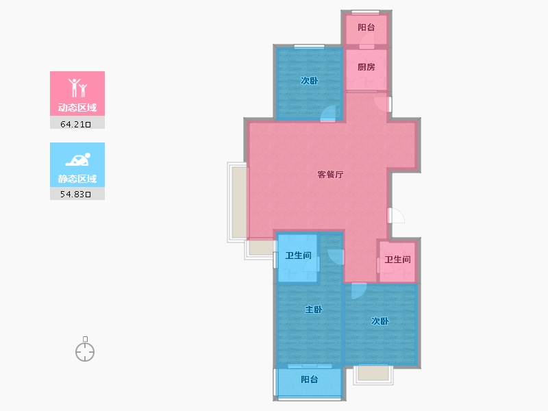 北京-北京市-京投发展·檀谷-108.00-户型库-动静分区