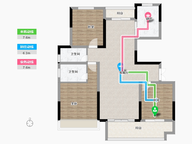 河南省-商丘市-虞城建业湖山境-107.95-户型库-动静线