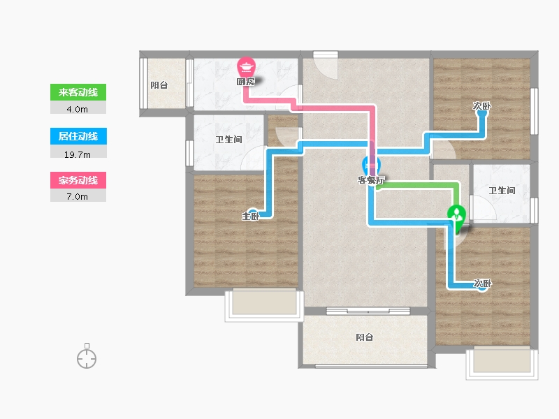 福建省-宁德市-屏南华阳小区一期-91.79-户型库-动静线