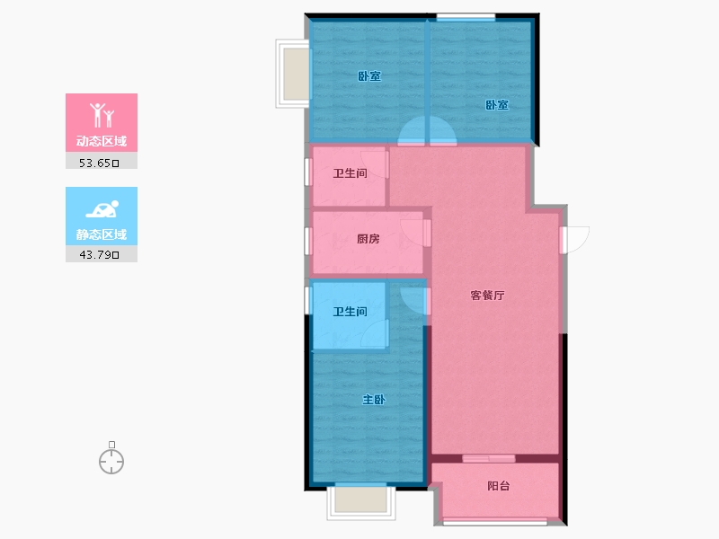 山西省-太原市-山投·青运城-87.26-户型库-动静分区