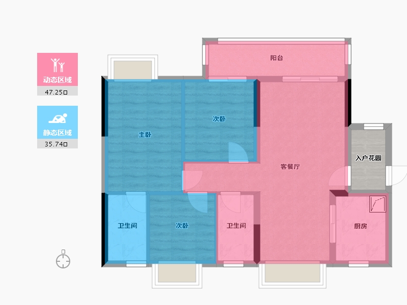 广东省-佛山市-滨江首府-78.70-户型库-动静分区