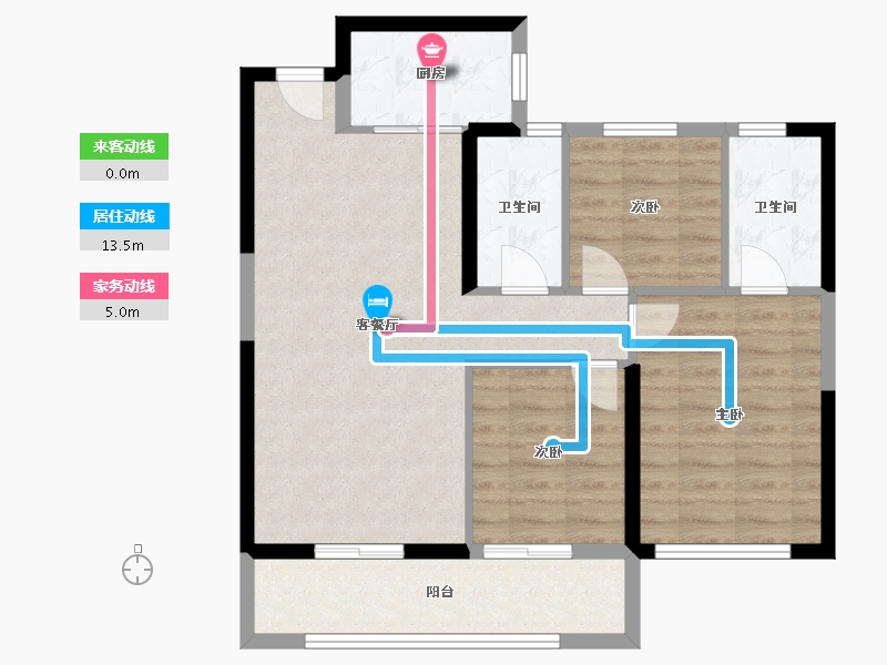 湖北省-孝感市-鼎观壹號院-78.76-户型库-动静线