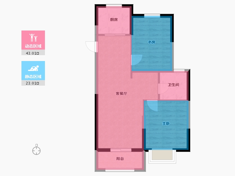 浙江省-嘉兴市-吉翔悦秀-59.01-户型库-动静分区