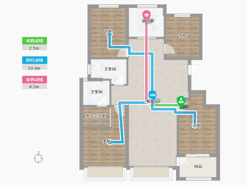 浙江省-湖州市-滨江棕榈十里春晓-103.20-户型库-动静线