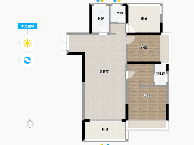 贵州省-黔东南苗族侗族自治州-冠顺山江华府-86.57-户型库-采光通风