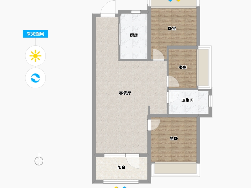 辽宁省-沈阳市-旭辉·公元-81.60-户型库-采光通风