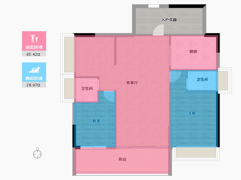 广东省-梅州市-合泰华璟城-95.93-户型库-动静分区