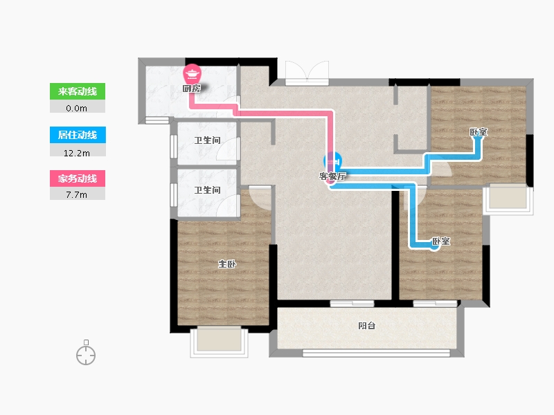 福建省-宁德市-天润国际-95.27-户型库-动静线