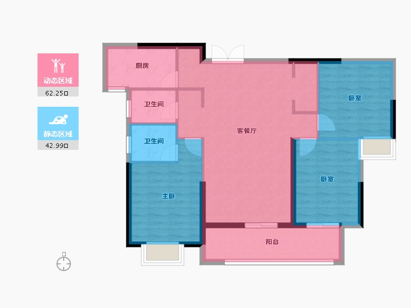 福建省-宁德市-天润国际-95.27-户型库-动静分区