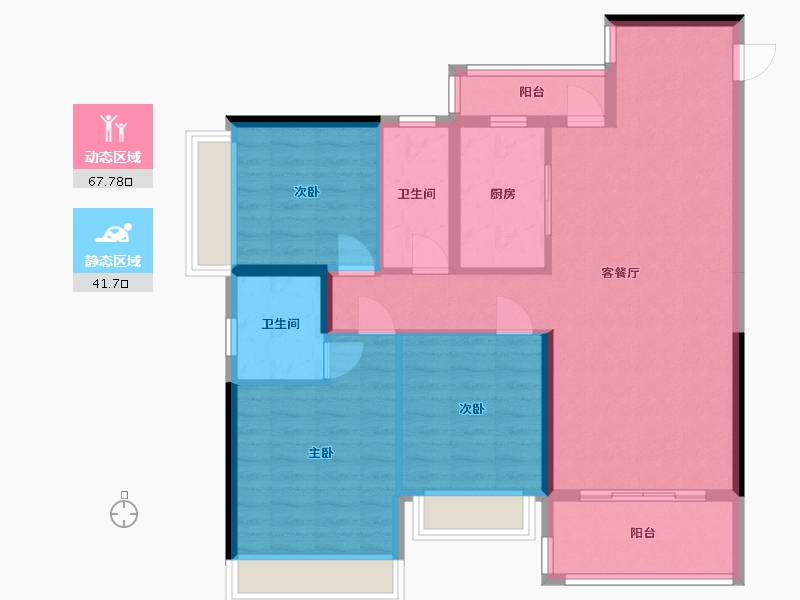 广东省-云浮市-汇景城-103.91-户型库-动静分区