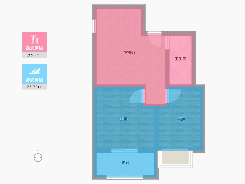 山东省-威海市-东方夏威夷嘉盛苑小区-41.75-户型库-动静分区