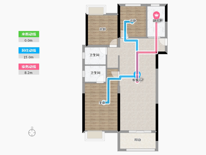 湖北省-咸宁市-福星城锦悦府-100.63-户型库-动静线