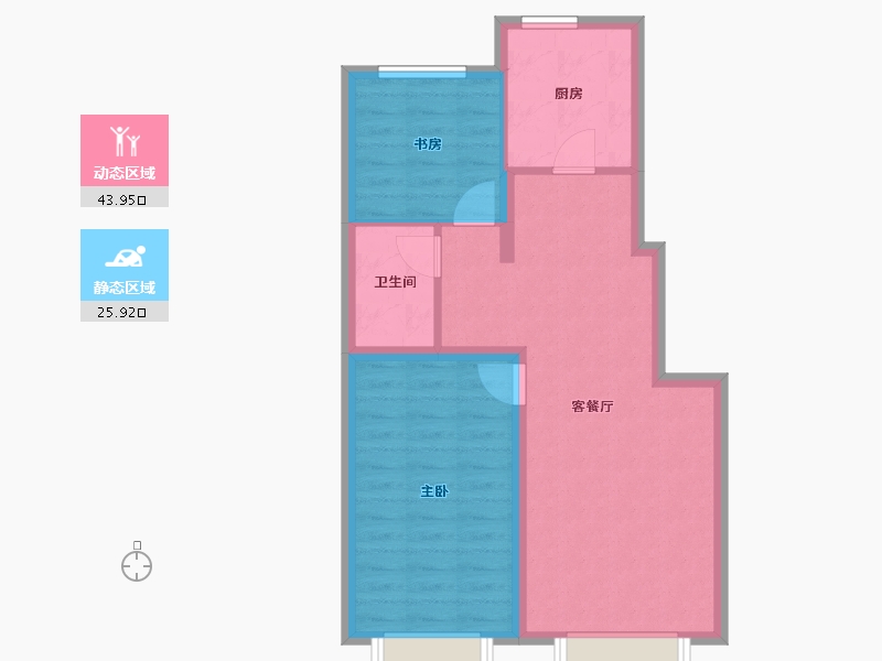 北京-北京市-中铁兴创·逸境-62.40-户型库-动静分区