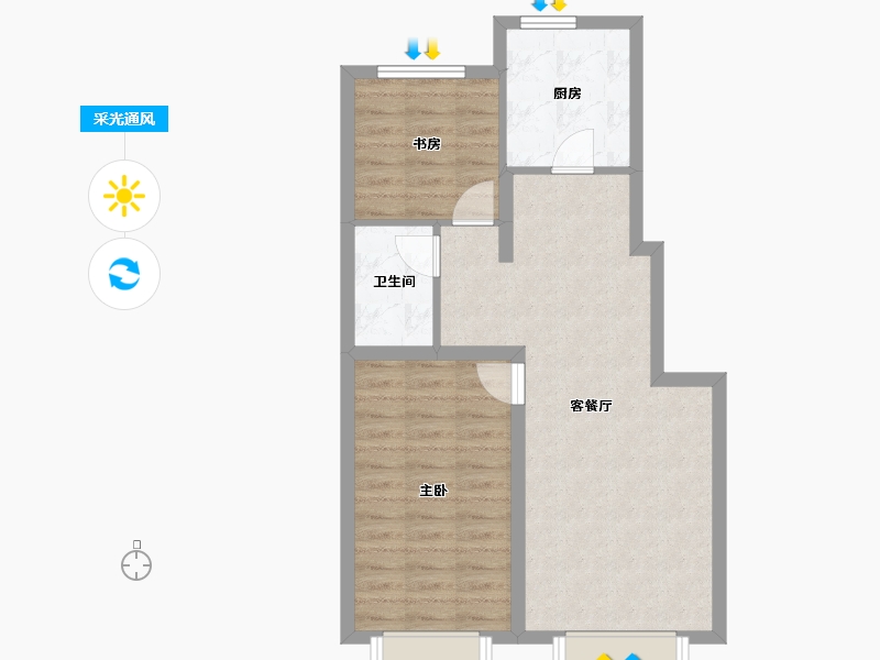 北京-北京市-中铁兴创·逸境-62.40-户型库-采光通风