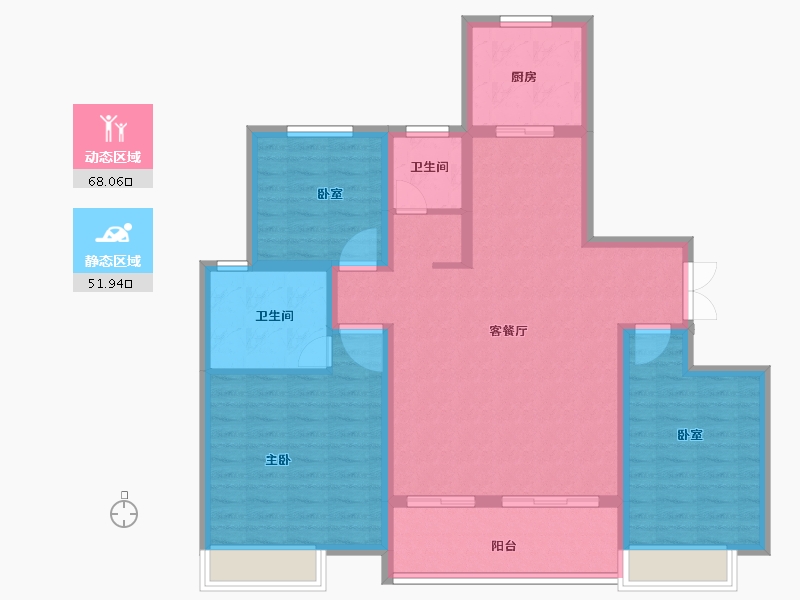 河南省-商丘市-虞城建业湖山境-108.00-户型库-动静分区