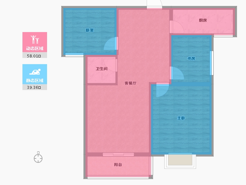 河南省-洛阳市-路通花园-87.20-户型库-动静分区