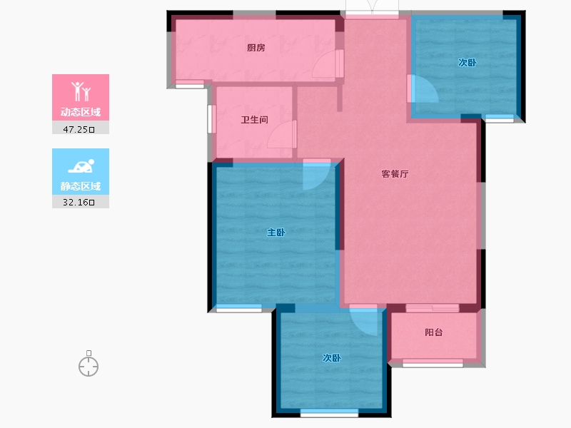 河南省-焦作市-东方今典境界-70.41-户型库-动静分区