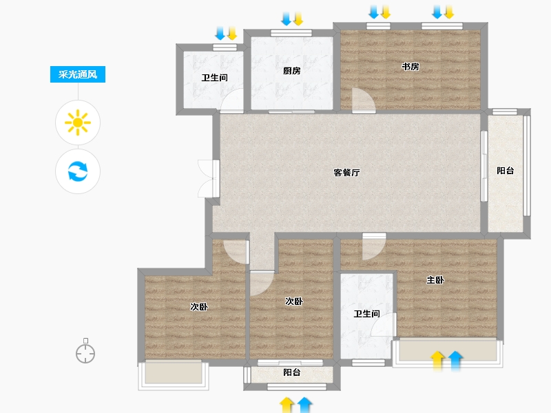 山东省-德州市-红烨一品-118.40-户型库-采光通风