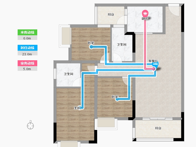 四川省-泸州市-久力丹城领秀-100.10-户型库-动静线