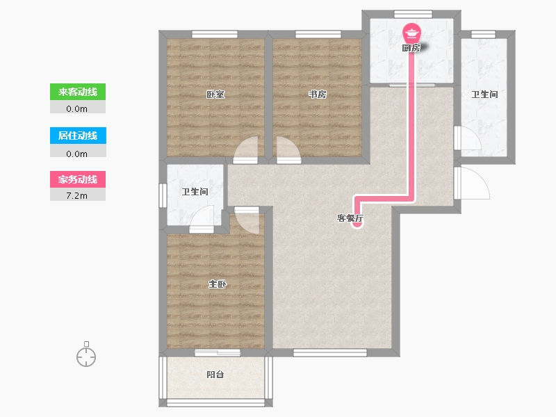 河南省-洛阳市-路通花园-90.24-户型库-动静线