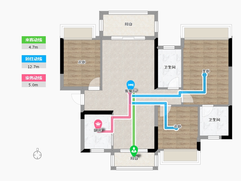 贵州省-遵义市-遵南首府-93.60-户型库-动静线