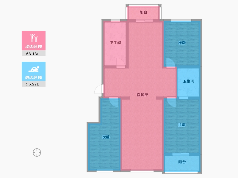 河北省-保定市-鑫瑞佳园-112.00-户型库-动静分区